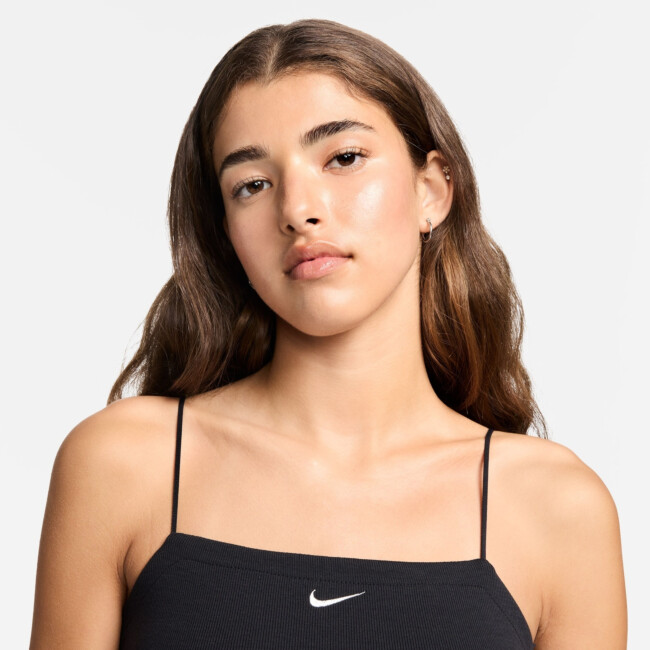 NIKE SPORTSWEAR CHILL KNIT WOMEN'S MINI-RIBBED CAMI DRESS Särgid