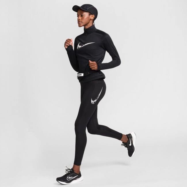 【日本未発売】 Nike Running Speed tights (M) Nike Women's Fast Black Mid Rise Running Tights (DB4377-010