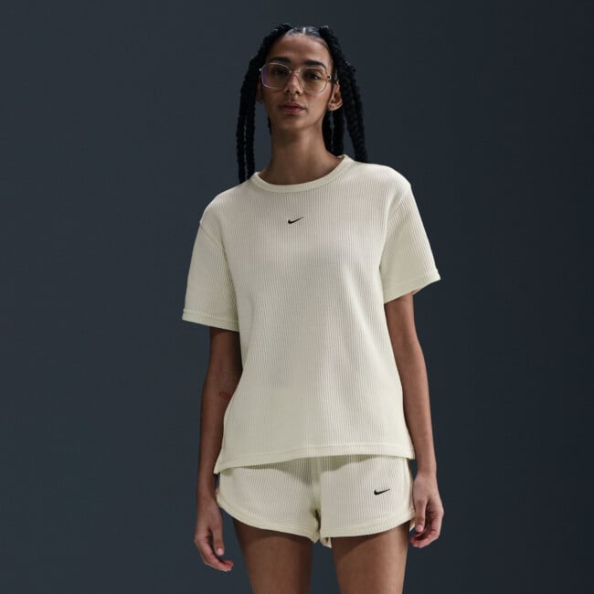 NIKE SPORTSWEAR CHILL WAFFLE WOMEN'S LOOSE SHORT-SLEEVE TOP