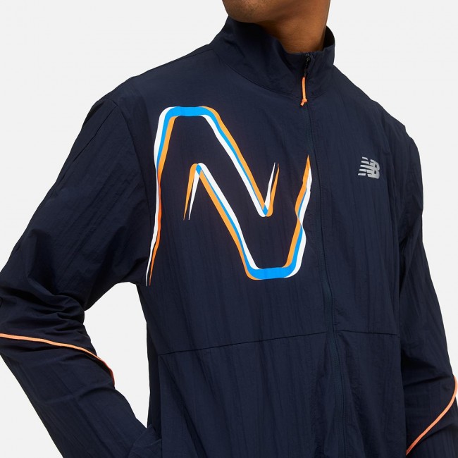 New balance mem s graphic impact running jacket Joped ja parkad Osta veebist Sportland