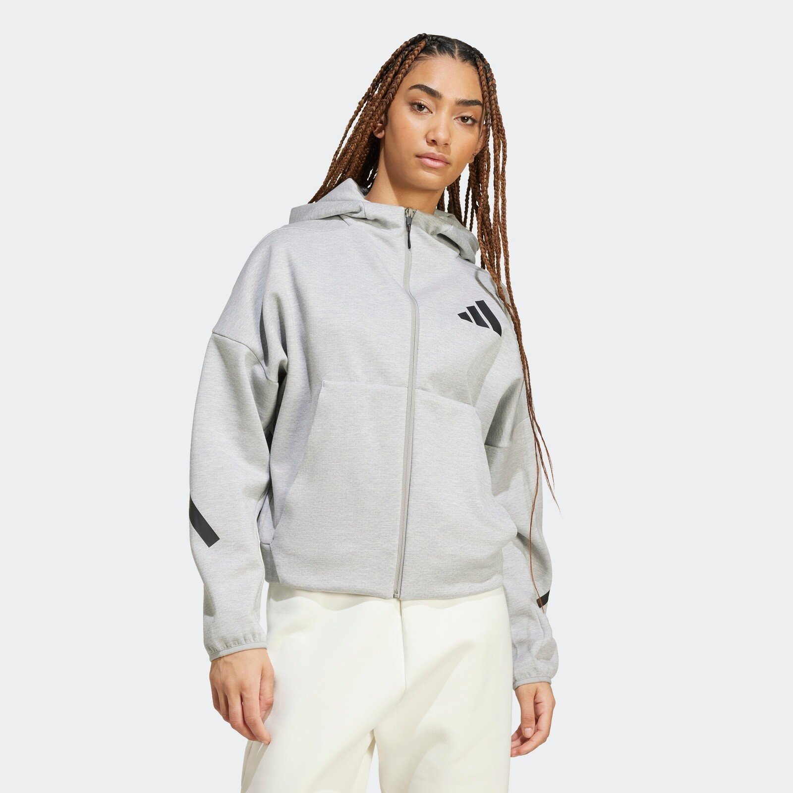 ADIDAS WOMEN'S ALL SZN FLEECE FULL-ZIP HOODIE